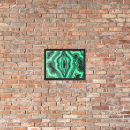 Malachite Pussy Framed poster